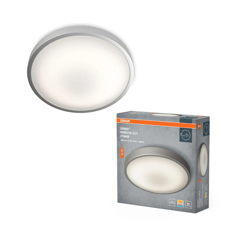 Lámpara de techo OSRAM ORBIS® CCT/DIM Remote-CCT 310 mm 14 W, 1000 lm, 2700…6500 K, blanco regulable