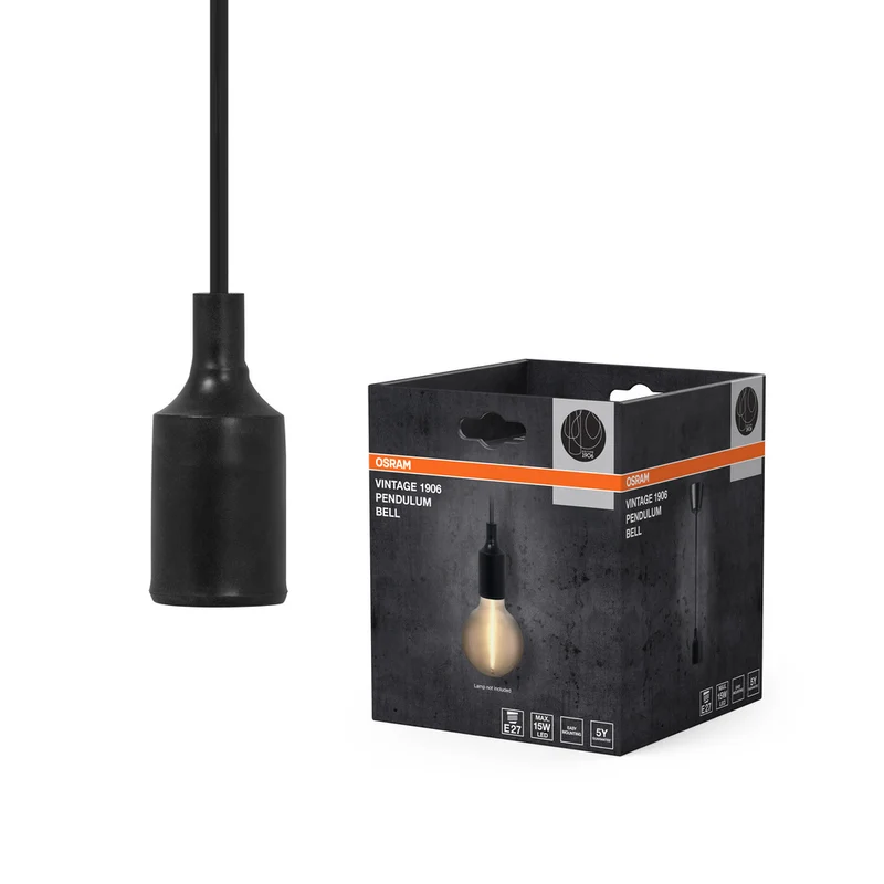 Lámpara colgante OSRAM Vintage 1906® BELL E27, negra