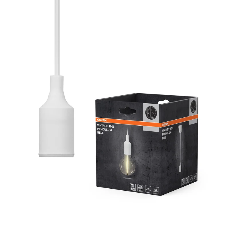 Lámpara colgante OSRAM Vintage 1906® BELL E27, blanca