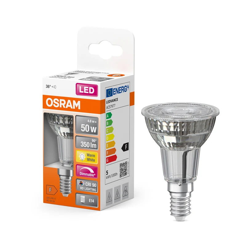 Lámpara LED OSRAM SUPERSTAR PAR16 4,8 W 927 E14, 350 lm, 2700 K, Blanco cálido