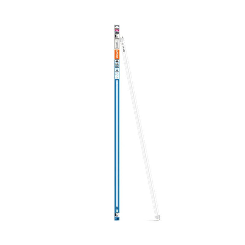 OSRAM LED TUBE T8 EM en tubo, con casquillos a ambos extremos, tubo LED, cristal sin plomo, mate, 11,6 W, (antes 38 W), 1400 lm, blanco frío, 6500 K, 30 000 h, CRI 80