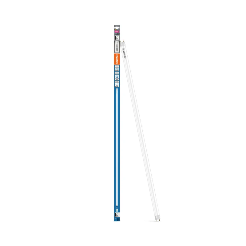 OSRAM LED TUBE T8 EM en tubo, con casquillos a ambos extremos, tubo LED, cristal sin plomo, mate, 1 W, (antes 30 W), 1200 lm, blanco frío, 6500 K, 30 000 h, CRI 80