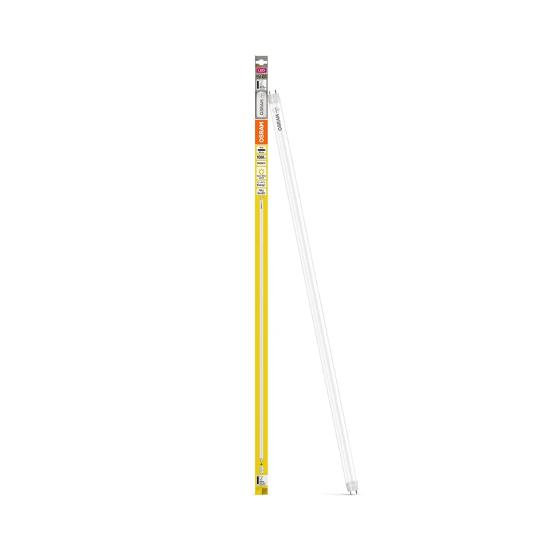 OSRAM LED TUBE T8 EM en tubo, con casquillos a ambos extremos, tubo LED, cristal sin plomo, mate, 1 W, (antes 30 W), 1080 lm, blanco cálido, 3000 K, 30 000 h, CRI 80