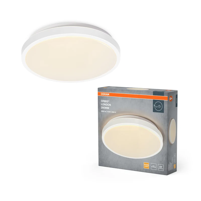 Lámpara de techo OSRAM ORBIS LONDON, blanca, 16 W, 2000 lm