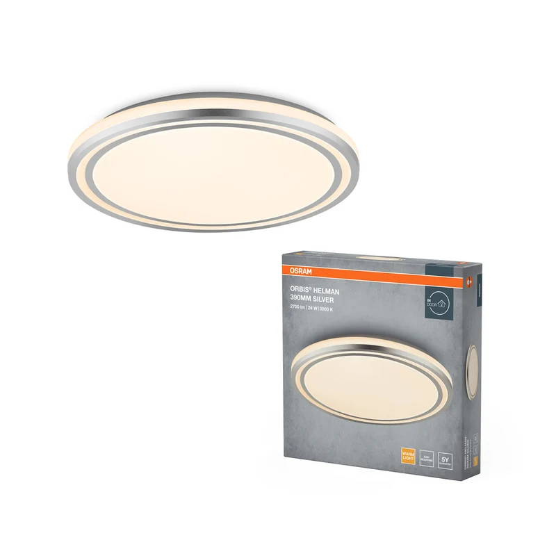 Lámpara de techo OSRAM ORBIS Helman 24W 1500lm blanco/plata
