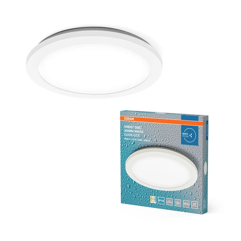 Lámpara de techo para baño OSRAM ORBIS Disc 30 cm 22 W Click CCT IP44