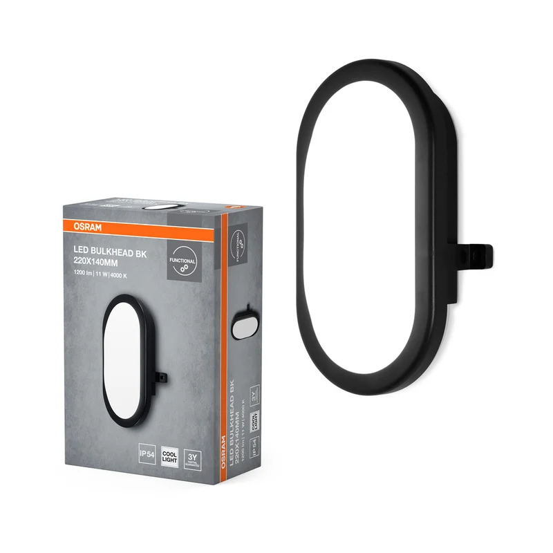 Aplique de pared LED OSRAM, resistente a la humedad, 11 W/4000 K, blanco frío