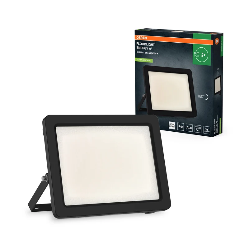 Foco LED OSRAM FLOODLIGHTS EFICIENCIA ENERGÉTICA, 24,5 W, 4000 K Gris Oscuro
