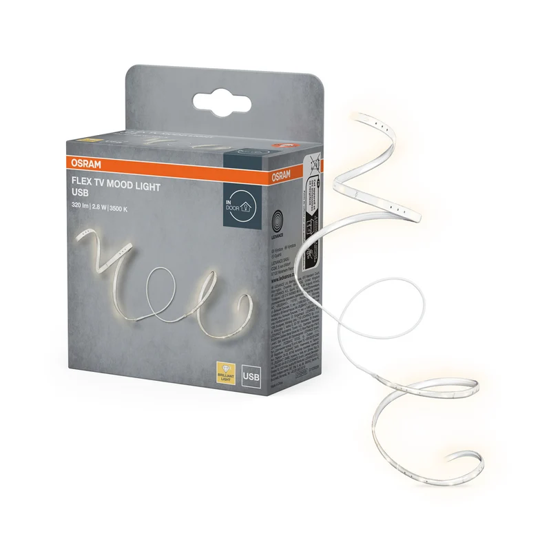Tira LED USB OSRAM FLEX TV MOOD LIGHT, 200 lm, 3500 K, blanco cálido
