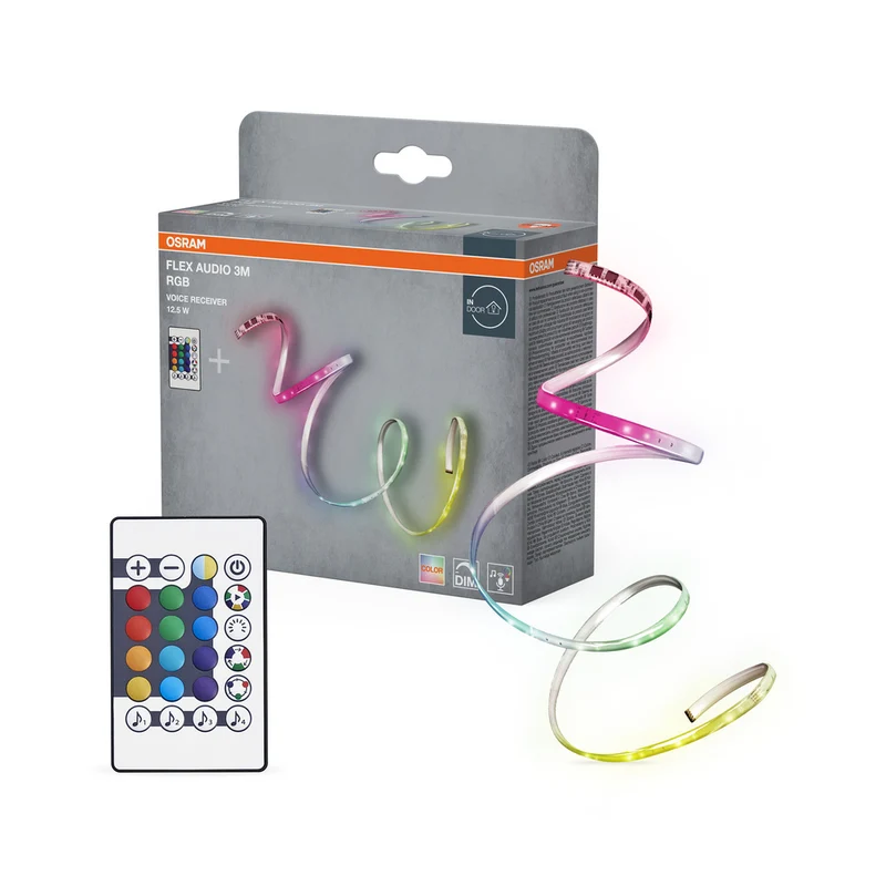 Tira LED OSRAM FLEX AUDIO 3M VR RC, blanca, 10 W, 120 lm