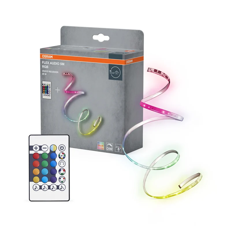 Tira LED OSRAM FLEX AUDIO 5M VR RC, blanca, 21 W, 320 lm