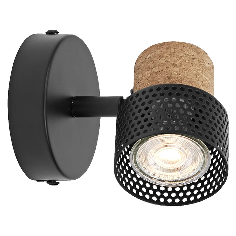 Lámpara de techo OSRAM DECOR SPOT CORK, 1 x 3,4 W, 230 lm, negra