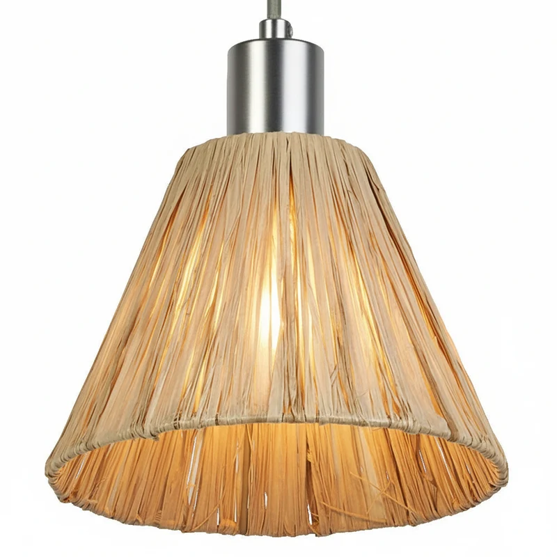 Lámpara colgante OSRAM DECOR Decor Raffia verde-marrón, E27, 200 mm