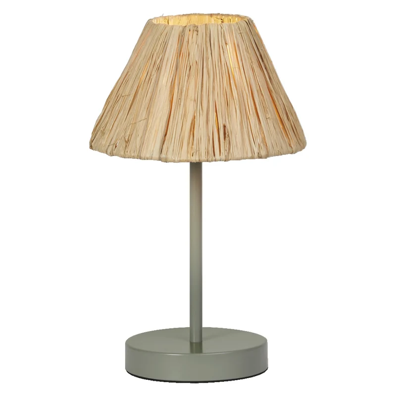 Lámpara de mesa OSRAM DECOR Decor Raffia verde-marrón, E27, 200 mm