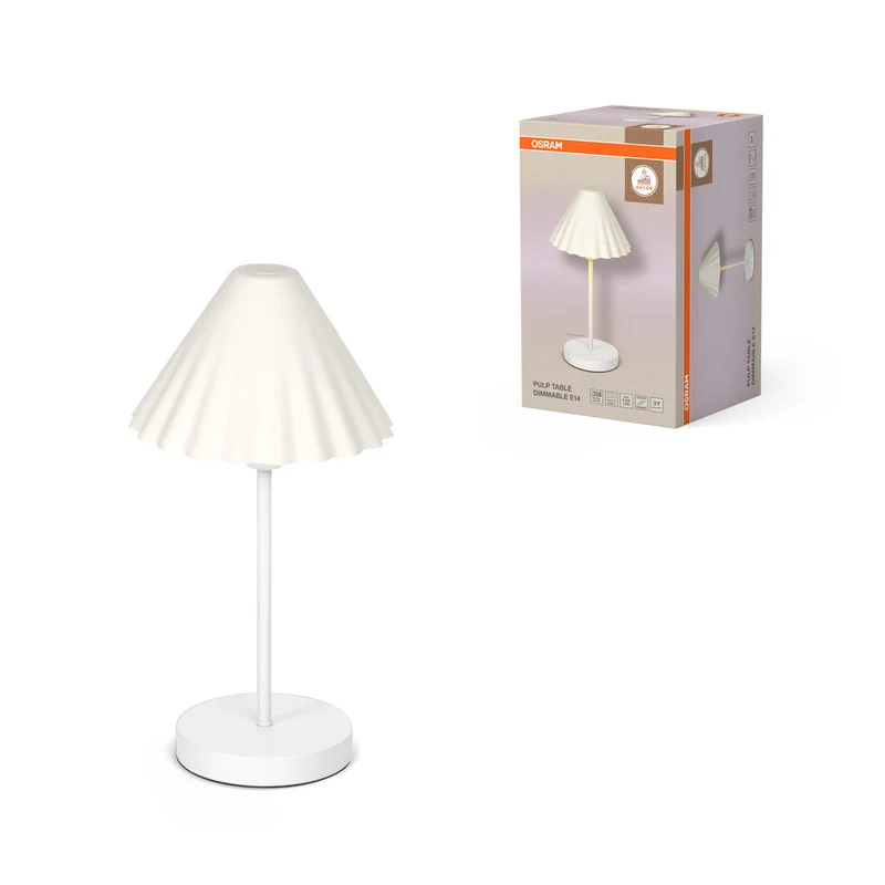 Lámpara de mesa OSRAM DECOR Decor Pulp blanca, E14, regulable