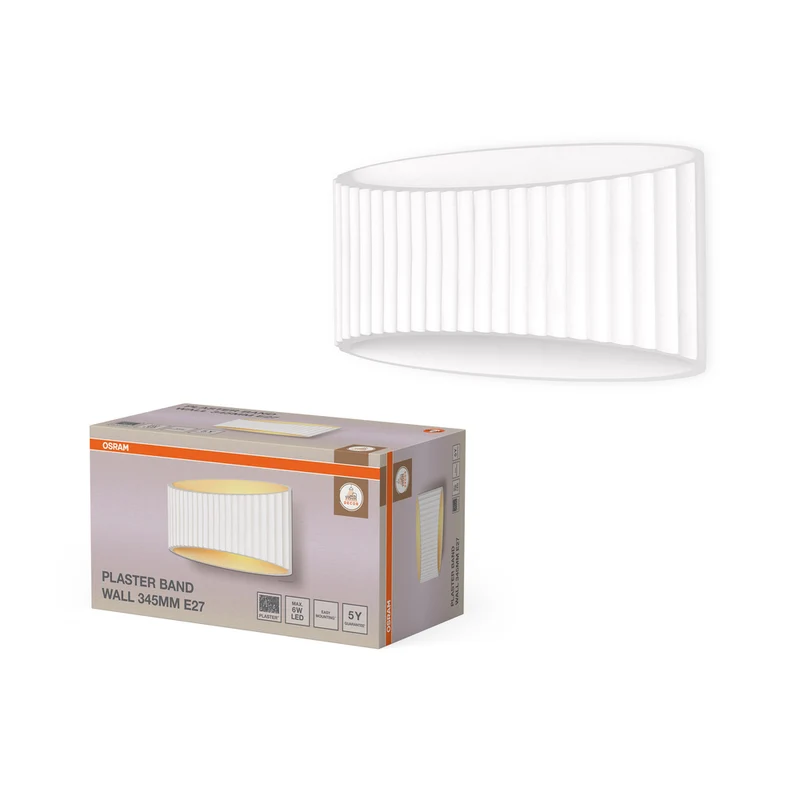 Aplique de pared OSRAM DECOR Plaster Band 290 1xE27 Blanco