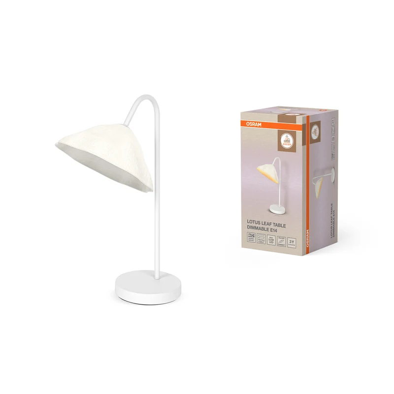 Lámpara de mesa OSRAM DECOR Decor Lotus Leaf blanca, E14, regulable