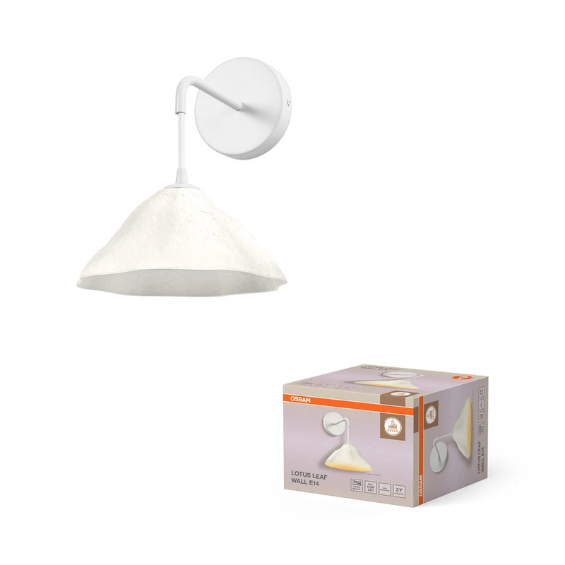 Aplique de pared OSRAM DECOR Decor Lotus Leaf blanco, E14, 219 mm