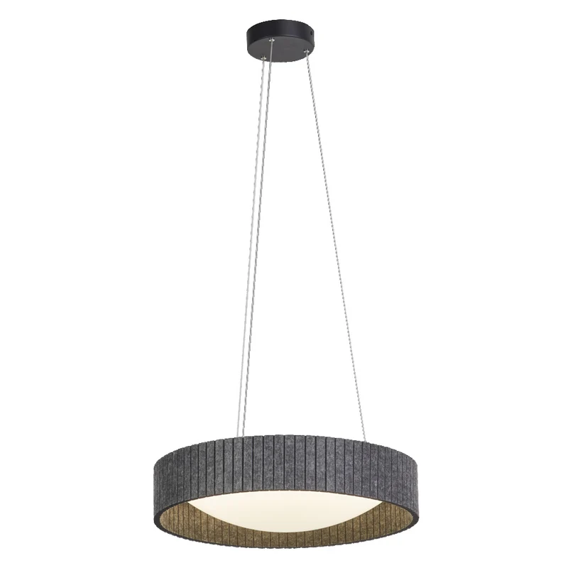 Lámpara colgante cilíndrica de fieltro OSRAM DECOR, gris oscuro, 28 W, 830 mm