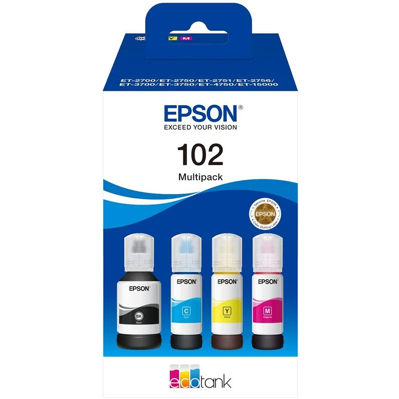 Recambios de tinta para impresora EcoTank de Epson - 102
