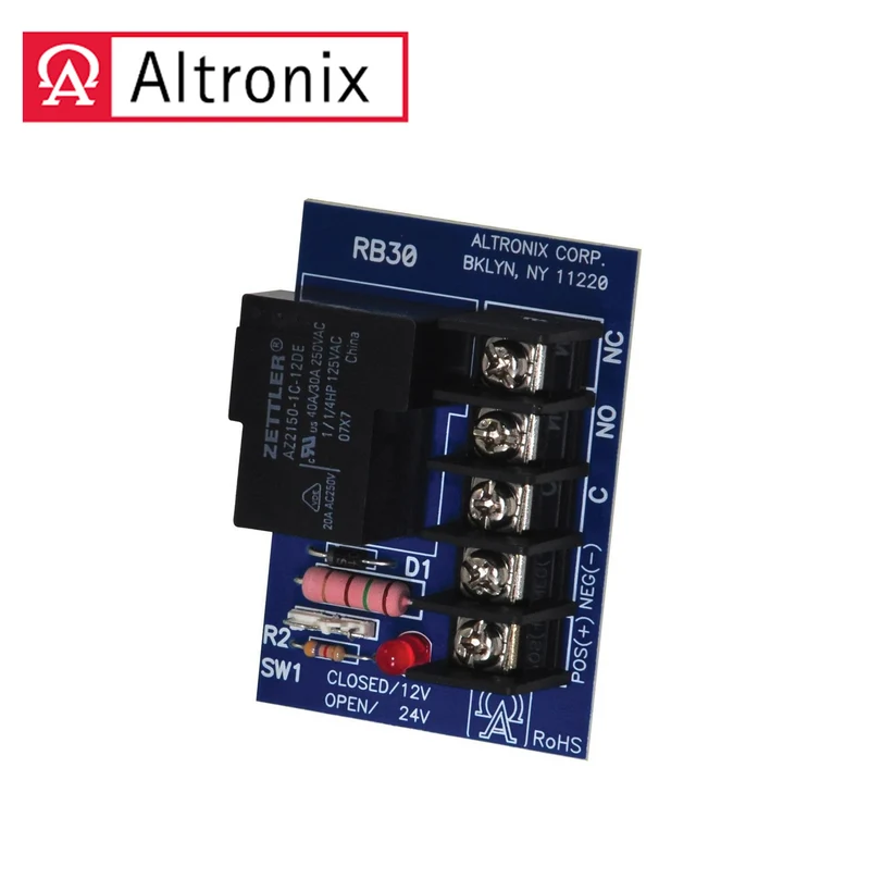 Modulo de relé de 12/24VCD@30A. RB30 Marca: Altronix
