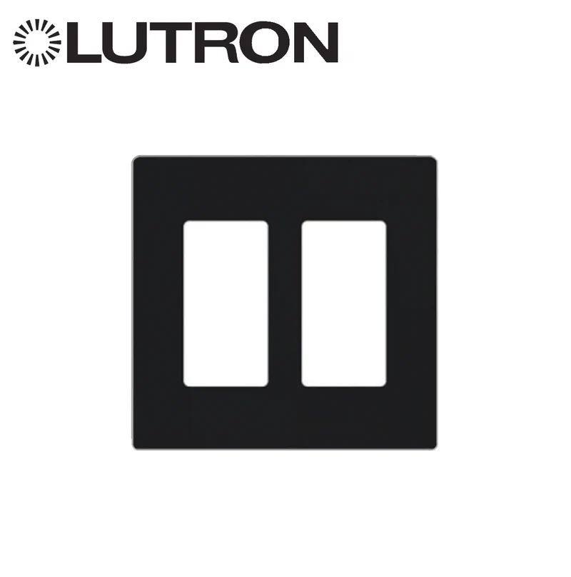 Placa de pared 2 espacio, para atenuador (dimmer), switch ó control remoto PICO inalámbrico CW2BL Marca: Lutron