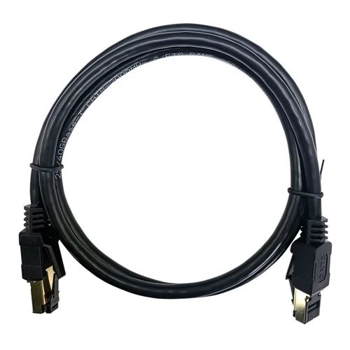 Cables de Red PPA 3 Ft. CAT 8 Gold-Plated Ethernet Cable Negro