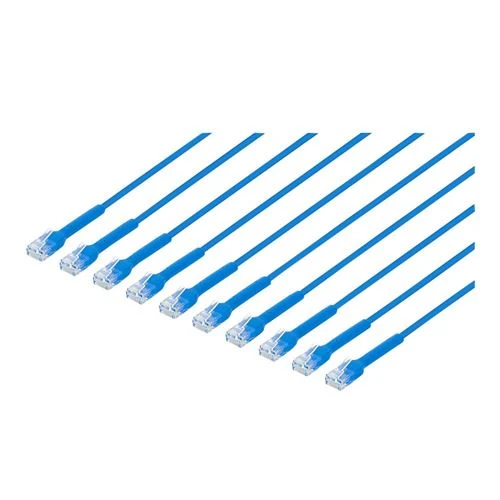Cables de Red Intellinet Cat6 Stranded U/UTP FlexiBoot Slim Network Ethernet Cable 10ft. 10-Pack-Blue Azul