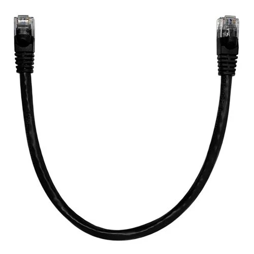 Cables de Red PPA 1 Ft. CAT 6 Snagless Ethernet Cable Negro