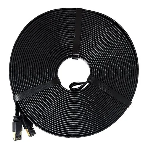 Cables de Red PPA 75 Ft. CAT 8 Bare Copper Negro