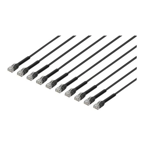 Cables de Red Intellinet Cat6 Stranded U/UTP Flexiboot Slim Network Ethernet Cable 7ft. 10-Pack-Black Negro