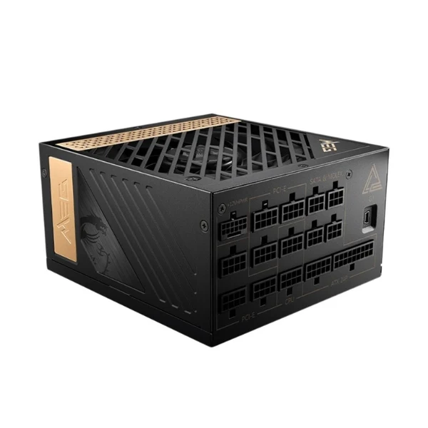 Fuente de Poder MSI MEG Ai1300P PCIE5 - 1300W - 80 PLUS Platinum - Modular - ATX
