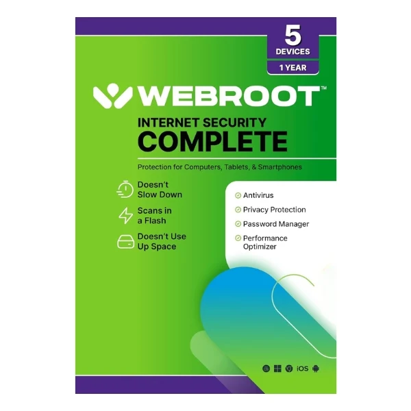 Webroot Software Internet Security Complete - 5 User/ 1 Year - Seguridad en Internet