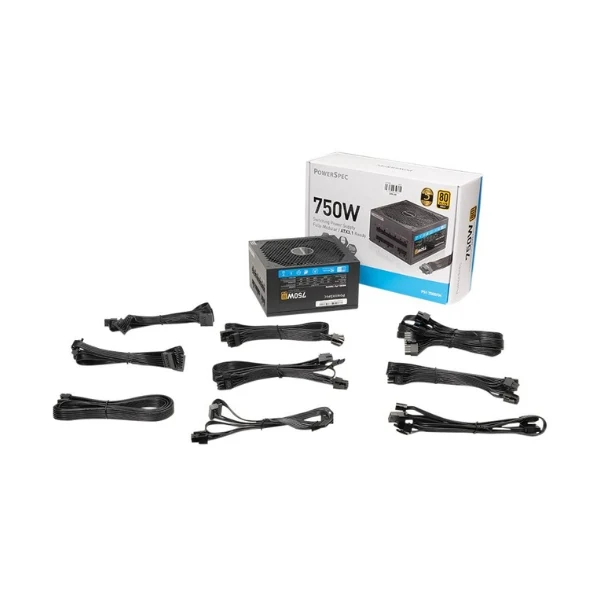 Fuente de Poder PowerSpec 750W - 80 PLUS Gold - Modular - ATX