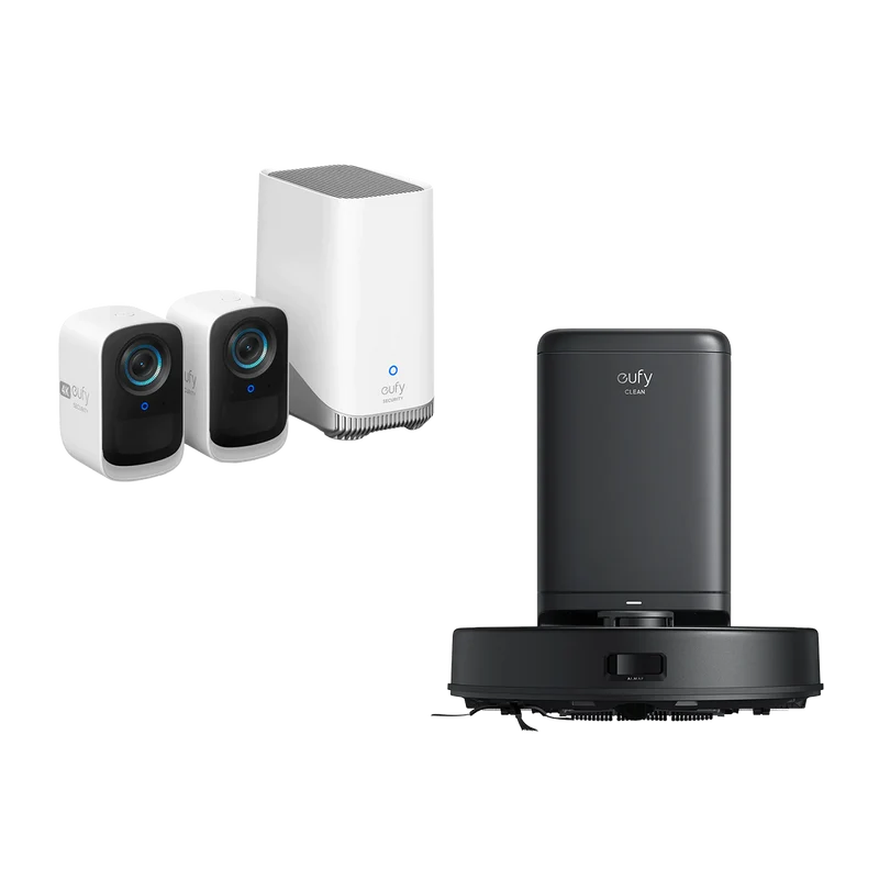eufyCam S300 (eufyCam 3C) + eufy Clean X8 Pro with Self-Empty Station
