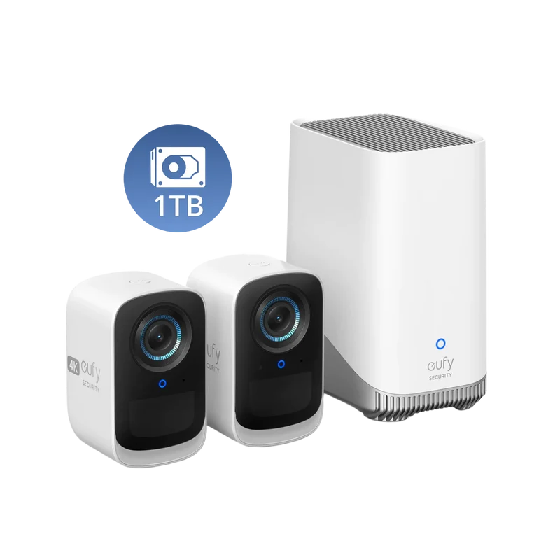 S300 eufyCam (eufyCam 3C)+ 1 TB Hard Drive+eufy Security eufyCam 3C Skin (2-Pack)