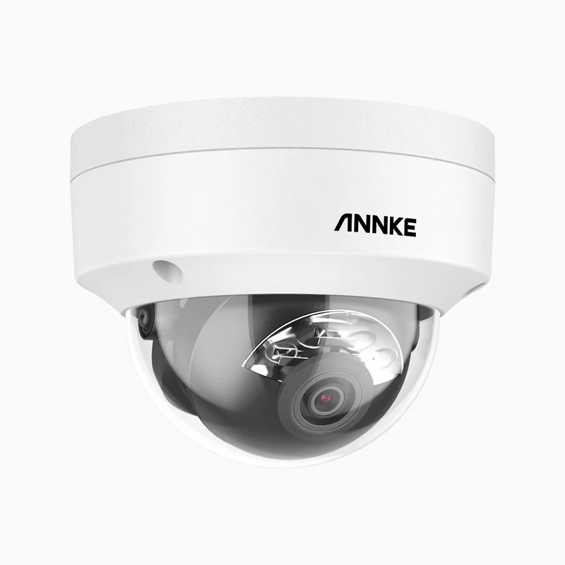 C1200D - Cámara de vigilancia PoE exterior de 4K 12MP, EXIR Visión Nocturna, detección de humanos y vehículos, H.265+, micrófono incorporado, almacenamiento local máximo de 512 GB, IP67 & IK08, Domo (IK10)