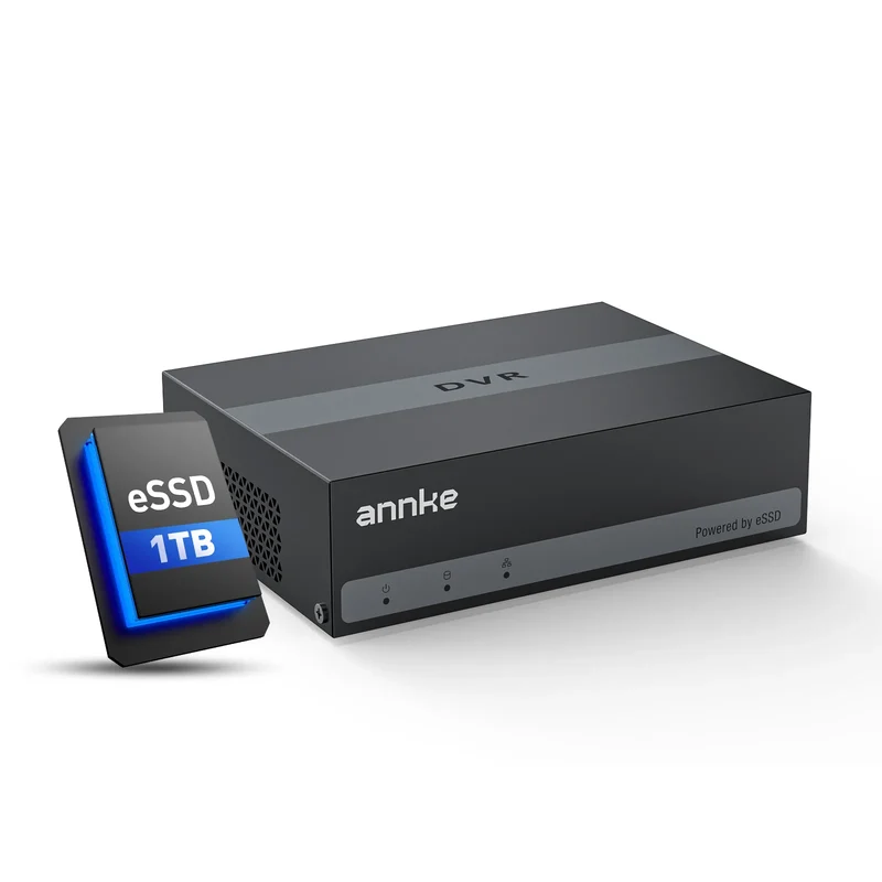 ANNKE Grabador DVR 5 en 1 4CH 3K Lite con Disco Duro SSD Interno de 1 TB para Grabación 24/7 Durante 4 Semanas, Detección IA de Personas y Vehículos, para Cámaras de CCTV Analógicas con Cable