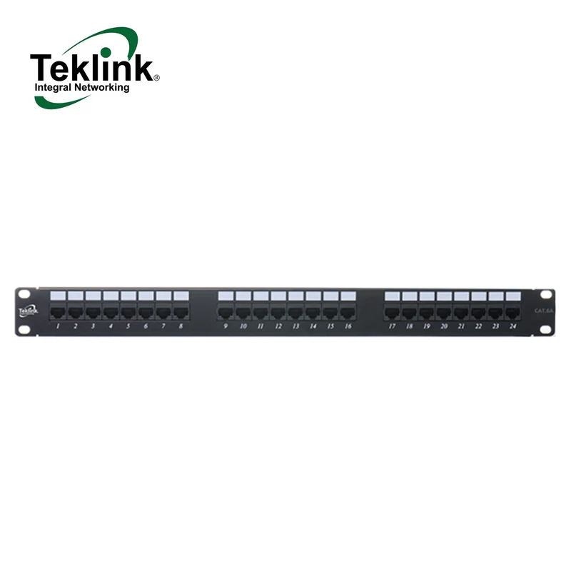 Patch panel CAT6A de 24 puertos 1U UL Marca: Teklink