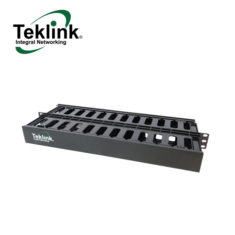 Organizador cable horizontal ranurado 1U MTL-ORG-1U Marca: Teklink